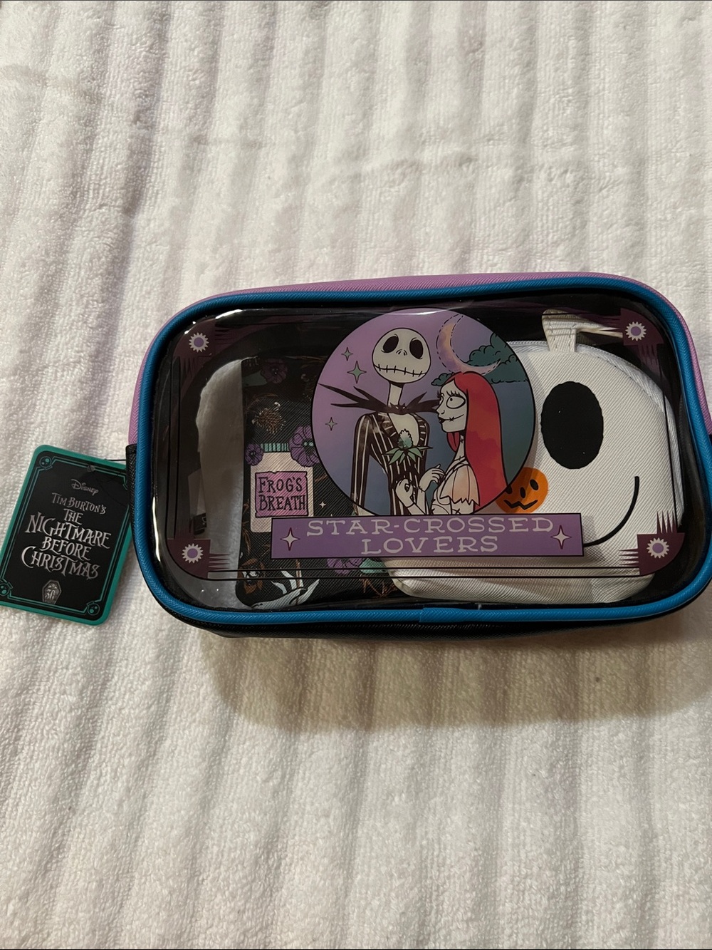 Bioworld Nightmare Before Christmas 3 piece Cosmetic Bag set NWT